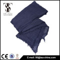 Blue plain color fashion normal design spring thin scarf with very soft hand feel